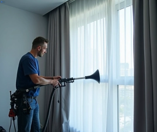 Professional curtain stain removal process equipment Matty Curtain Cleaning caloundra-west