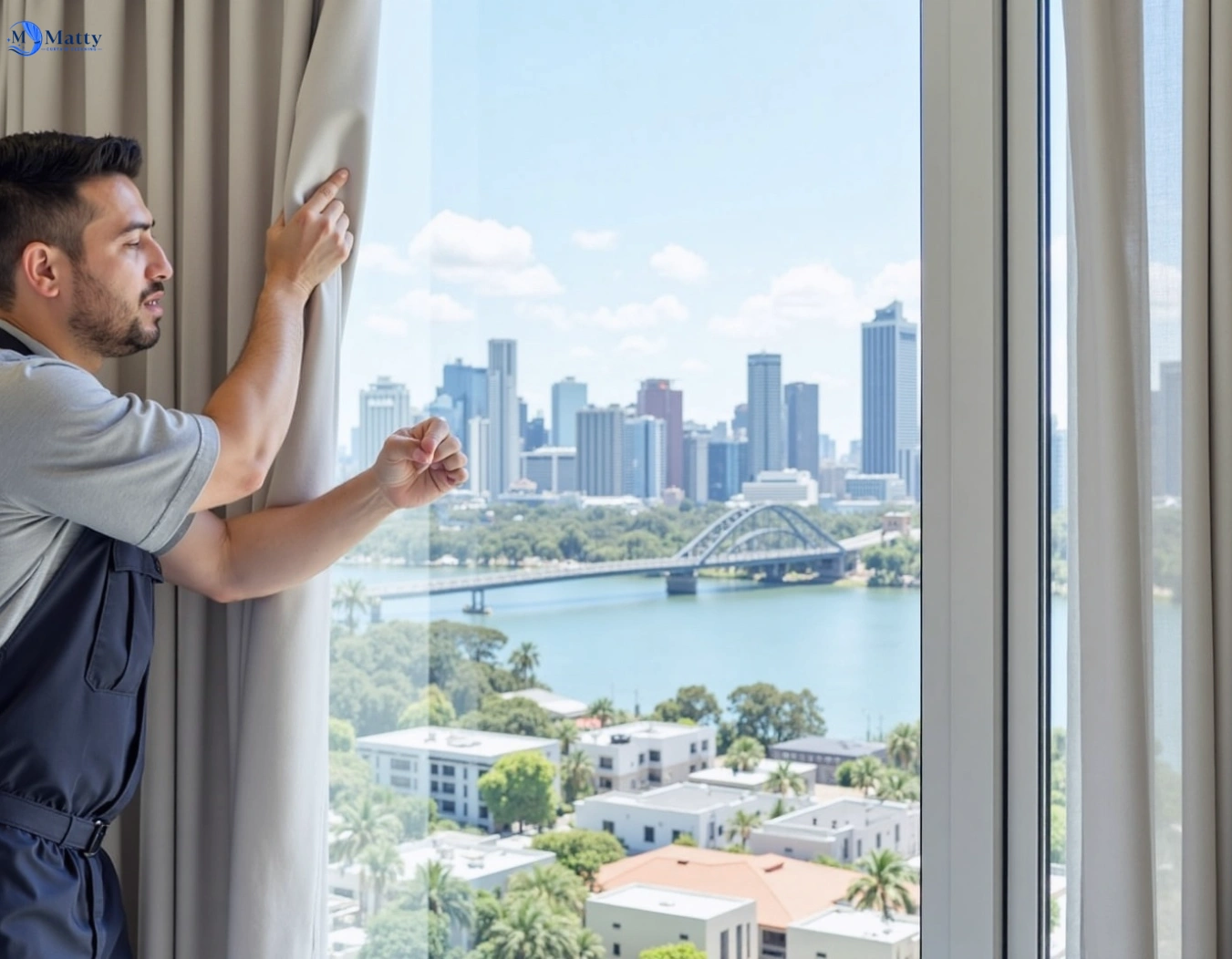 Professional curtain steam cleaning service caloundra-west QLD by Matty Curtain Cleaning